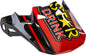 Fly Racing Formula CC Rockstar helmet visor in black, red, and yellow for youth size 73-4734S, showing the visor's design and colors.