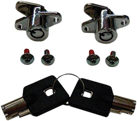 HardDrive luggage lock and key assembly for hard saddlebags, secure locking mechanism for motorcycle storage.