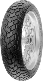 Pirelli MT60 rear motorcycle tire 130/80 17 inch bias tire with 65H load and speed rating, mounted on wheel.