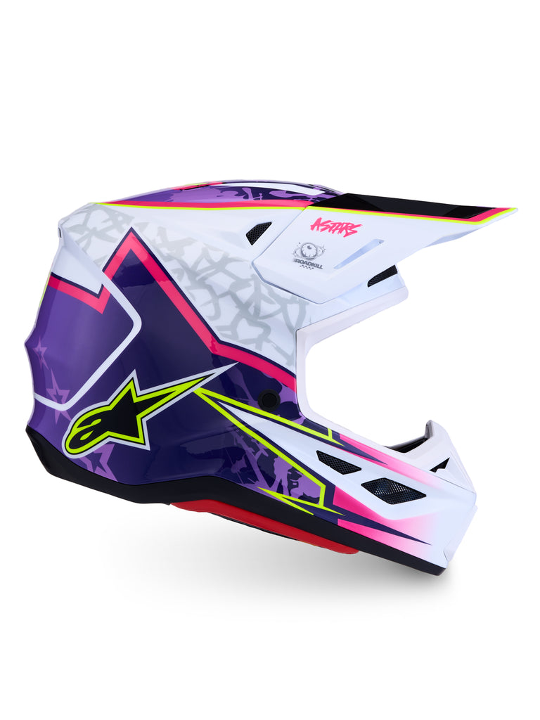 S M7 Blaster Helmet Ece06/Dot Prpl/Pink/Wht Glossy Sm
