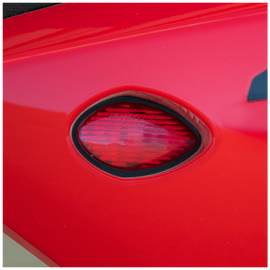 Hotbodies Racing flush mount signal light in red, model 564-2301R, with clear lens and sleek design for motorcycle or vehicle use.