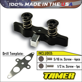 Tamer Tamer Double Button X-Wing suspension in black, featuring two buttons and a sleek, modern design.