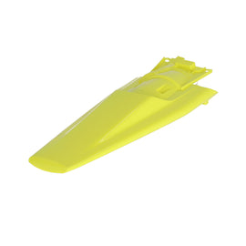 Acerbis yellow rear fender for Hus motorcycle, made of durable body plastic, designed for off-road or motocross bikes.