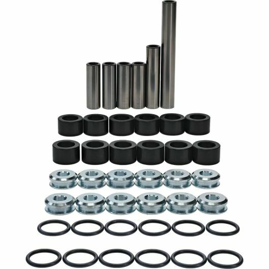 All Balls rear independent suspension kit with various components and parts laid out on a white background.