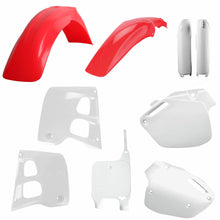 Load image into Gallery viewer, Polisport Plastics Cr125/250 OEM plastic body kit, including front and side plastics for dirt bikes, in black color.