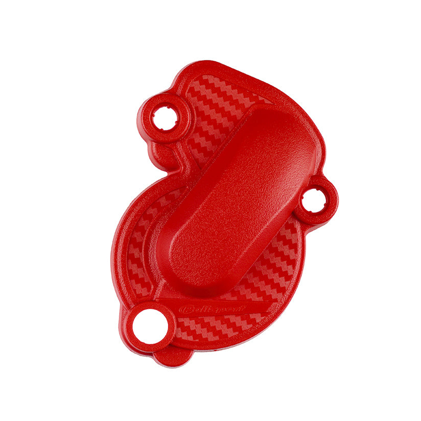 Polisport Plastics Beta red engine waterpump cover for model 64-848482, designed to protect and enhance engine appearance.