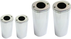 HardDrive chrome upper fork tube covers for Harley Davidson touring motorcycles, model Flst 84-13 and 86-14, suspension parts