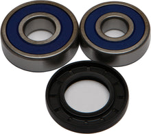 Load image into Gallery viewer, All Balls wheel bearing and seal kit 22-51342 for drive systems, showing bearings, seals, and components in the kit.