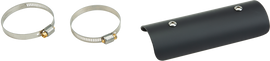 Black Sawicki Speed Shop Dyna Heat Shield for exhaust system, designed to protect and insulate exhaust components.