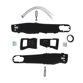 Acerbis Teketmagnet swing arm guard in black attached to motorcycle body, protecting the swing arm from debris and damage.