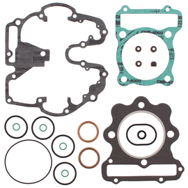Vertex Top End Gaskets 681-0263 set showing detailed rubber and metal seals for engine top end components.