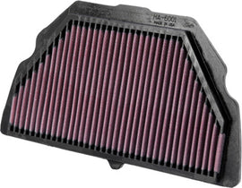 K&N Air Filter 736001 for improved engine airflow, shown installed in a vehicle's engine compartment.