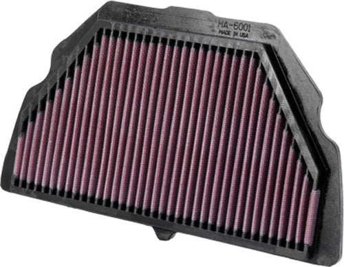 K&N air filter 736001 for improved engine airflow, featuring a reusable, high-performance filter design.