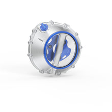 Load image into Gallery viewer, RIZOMA silver and blue clutch cover guard for BMW motorcycle, showcasing metallic finish and precise fitment details.