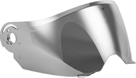 Fly Racing Odyssey Shield Silver Mirror motorcycle helmet visor with reflective silver mirror finish.