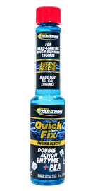 Star brite Quick Fix Fuel Additive 4 oz bottle, chemical product for engine fuel treatment, with label visible.