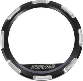 Black ModQuad gauge bezel for RZR, designed as an accessory to enhance the vehicle's dashboard and gauge display.