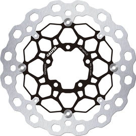 GALFER Cubiq floating front brake rotor 17-3905 with ventilated design and metallic finish for motorcycle braking system.