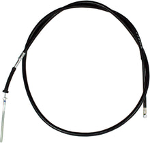 Load image into Gallery viewer, Motion Pro black vinyl rear hand brake cable 70-2092 with metal ends, shown coiled on a plain background.