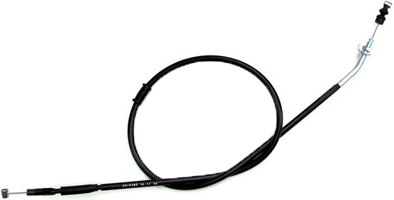 Motion Pro black vinyl clutch cable for motorcycles, with durable construction and detailed fittings visible in the image.