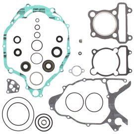 Vertex Complete Gasket Set with Oil Seals, featuring multiple gaskets and seals for engine repair, shown in the image.