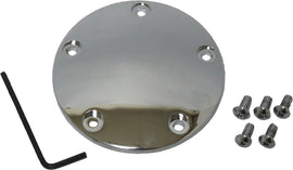 HardDrive Chrome HardDrive Point Cover for Twin Cam engines, designed for 1999-2017 Harley-Davidson motorcycles.