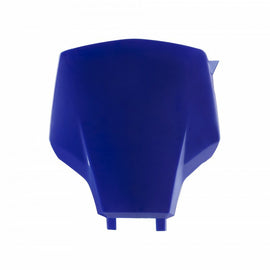 Blue Polisport Plastics front number plate for off-road motorcycles, model 64-91696, featuring a durable plastic design.