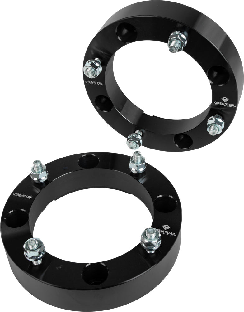 Open Trail 1.5-inch wheel spacer for 4/156 stud pattern, showing metal spacer with bolt holes and stud details.