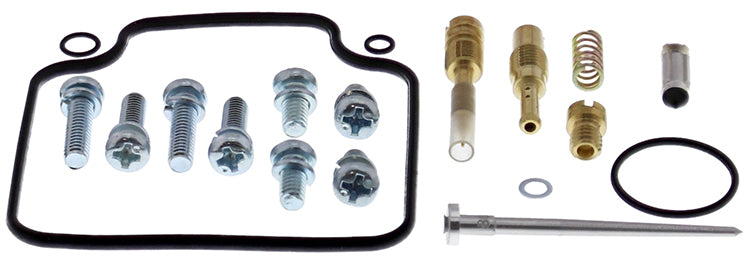 All Balls bike carburetor rebuild kit 226-10034 for intake and fuel system, featuring gaskets and seals on a white background.