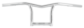 Chrome Burly Brand Sid 8-inch handlebars with 1-inch diameter for motorcycle handlebars, featuring sleek and durable design.