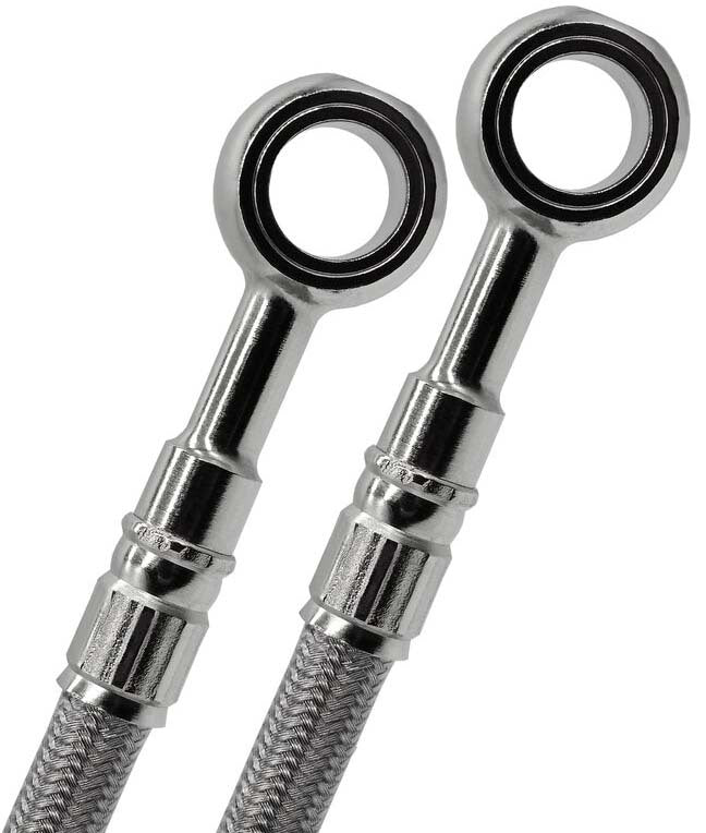 GALFER steel brake line for rear Yamaha motorcycle, durable cable hydraulic control line with secure fittings