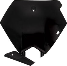Load image into Gallery viewer, Acerbis black front number plate for motorcycle with sleek design and bold branding, mounted on the bike's front end.