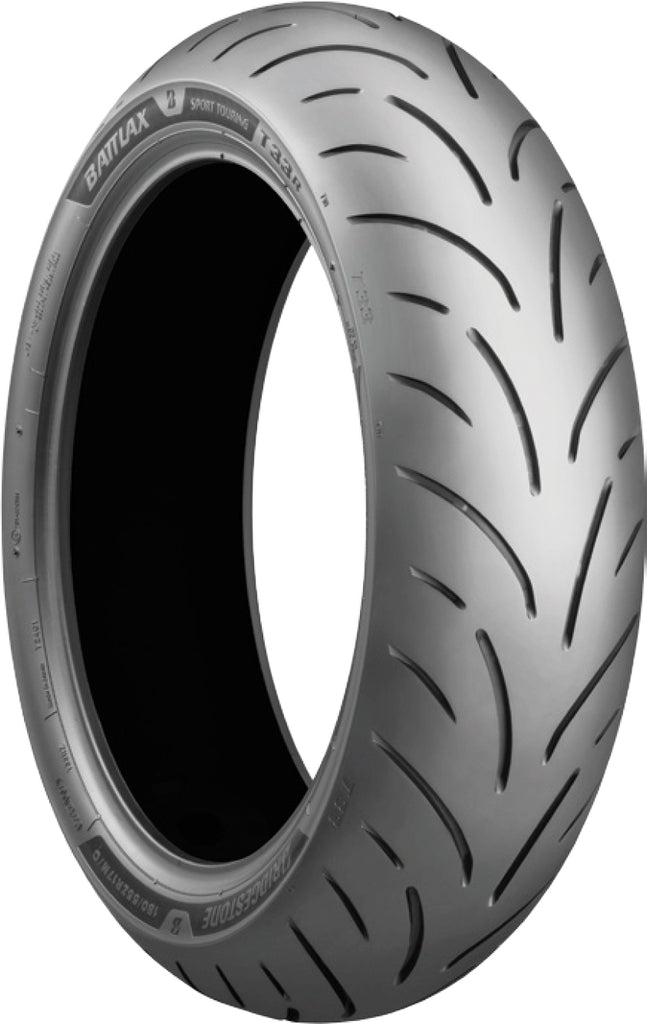 Bridgestone Battlax T33 rear motorcycle tire 160/60ZR17 radial tubeless with tread pattern and sidewall branding.