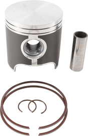 Vertex cast replica piston kit 175-22926A, engine piston components with metal rings and cylinder fitting in a detailed view.