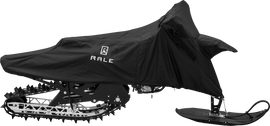 Black Rale Industries Snow Bike Cover accessory with durable material, designed to protect snow bikes from snow and weather elements.