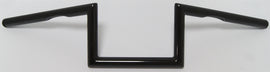 Gloss black 6-inch HardDrive Z-Bar with dimpled design, made of steel for durable industrial or automotive use.