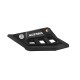 Acerbis black chain guide block mounted on motorcycle frame, showing durable body and mounting hardware.