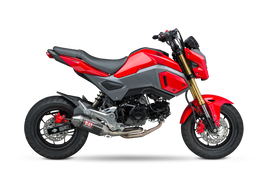 Yoshimura Race RS-2 full stainless steel and carbon fiber exhaust system for motorcycle, showing sleek design and branding.