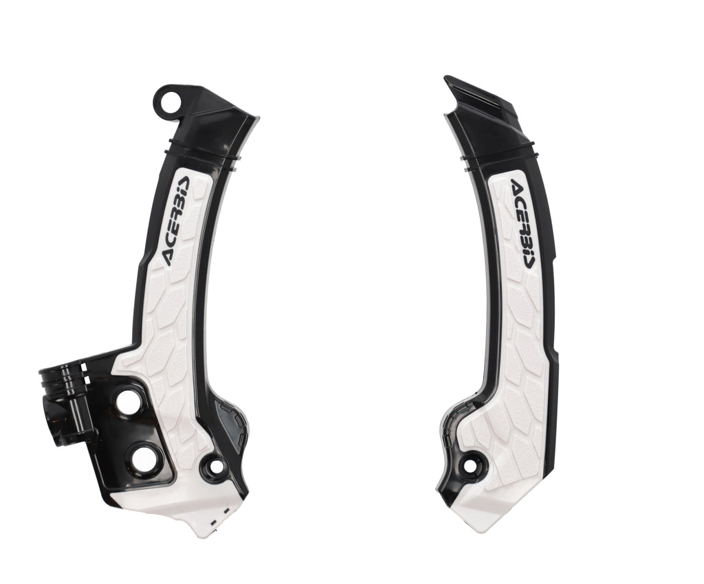 Acerbis X-Grip Frame Guard Hus black and white protective motorcycle frame guard with textured surface.