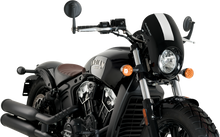 Load image into Gallery viewer, PUIG Anarchy semi fairing body for all Scouts models 2015-2025, black with aerodynamic design, motorcycle body part.