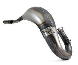Pro Circuit Works exhaust pipe for Yamaha YZ85 2019, showing the shiny metal pipe with mounting brackets.