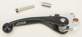 ARC composite brake lever for motorcycles, showing a close-up of the lightweight black lever with ergonomic design.
