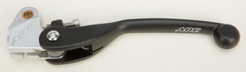 ARC aluminum street clutch lever, black finish, with ergonomic design and mounting hardware for motorcycle clutch control.