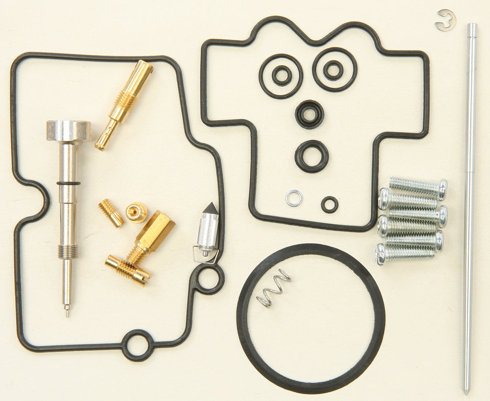 All Balls carburetor repair kit for intake and fuel system, featuring gaskets and seals for efficient engine performance.