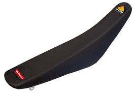 Polisport Plastics black complete seat for motorcycles or bikes, model 64-1930B, shown in the image.