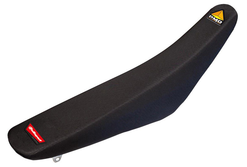 Black Polisport Plastics seat for bikes, complete plastic seat with textured surface and mounting points, model 64-1930B.