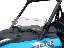 Spike Powersports Half Windshield for motorcycles, clear windscreen with mounting brackets, model 63-1223.