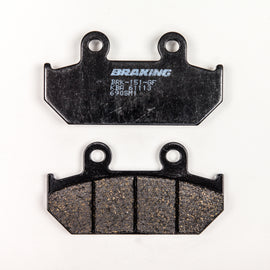 Semi-metallic Braking Brake Pad Set 31-690S by Braking, showing multiple brake pads with metallic backing and friction surfaces.