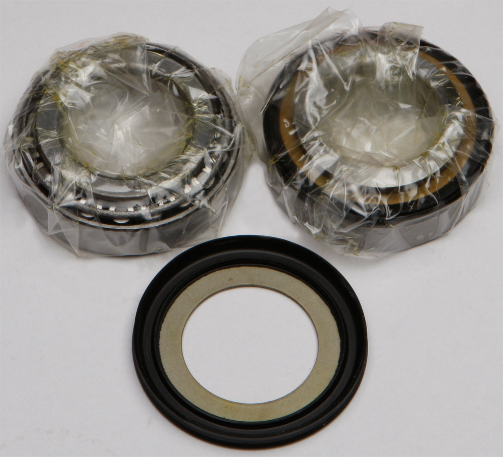 All Balls steering bearing and seal kit 22-2055 with metal and rubber components for motorcycle steering repair.