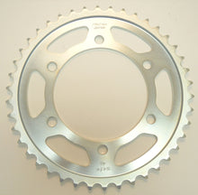 Load image into Gallery viewer, Sunstar steel rear sprocket 42-tooth for Suzuki and Yamaha motorcycles, featuring durable 530 chain compatibility.
